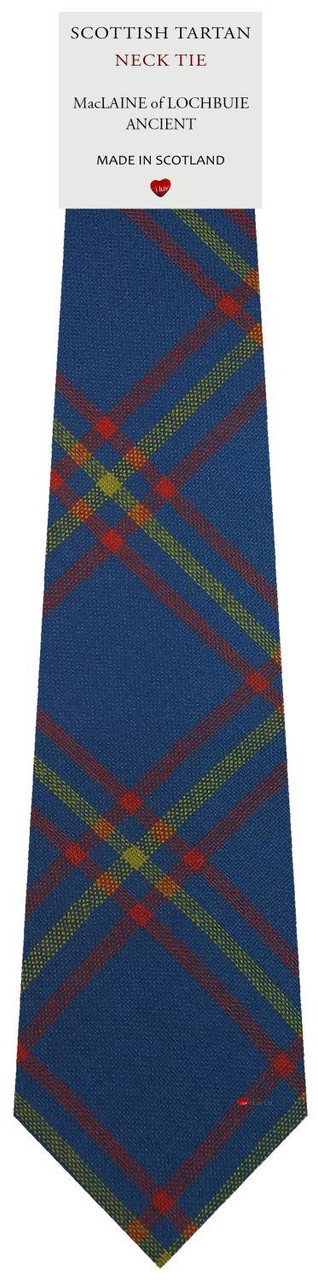 Mens All Wool Tie Woven Scotland - MacLaine of Lochbuie Ancient Tartan
