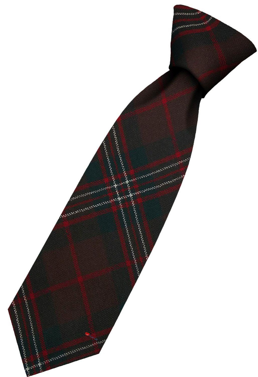 Mens All Wool Tie Woven Scotland - Scott Brown Modern Tartan