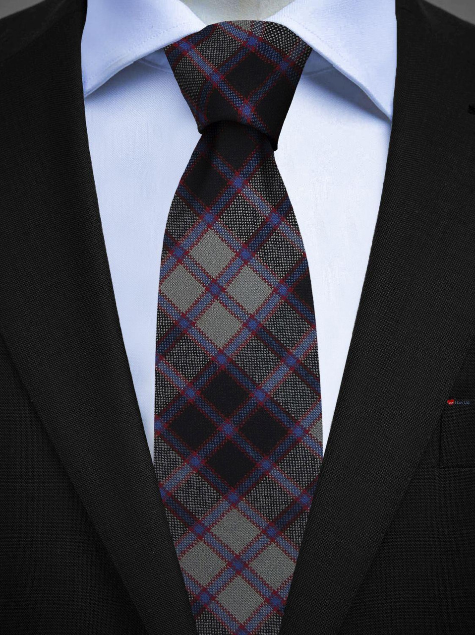 Mens All Wool Tie Woven Scotland - MacPherson Hunting Modern Tartan