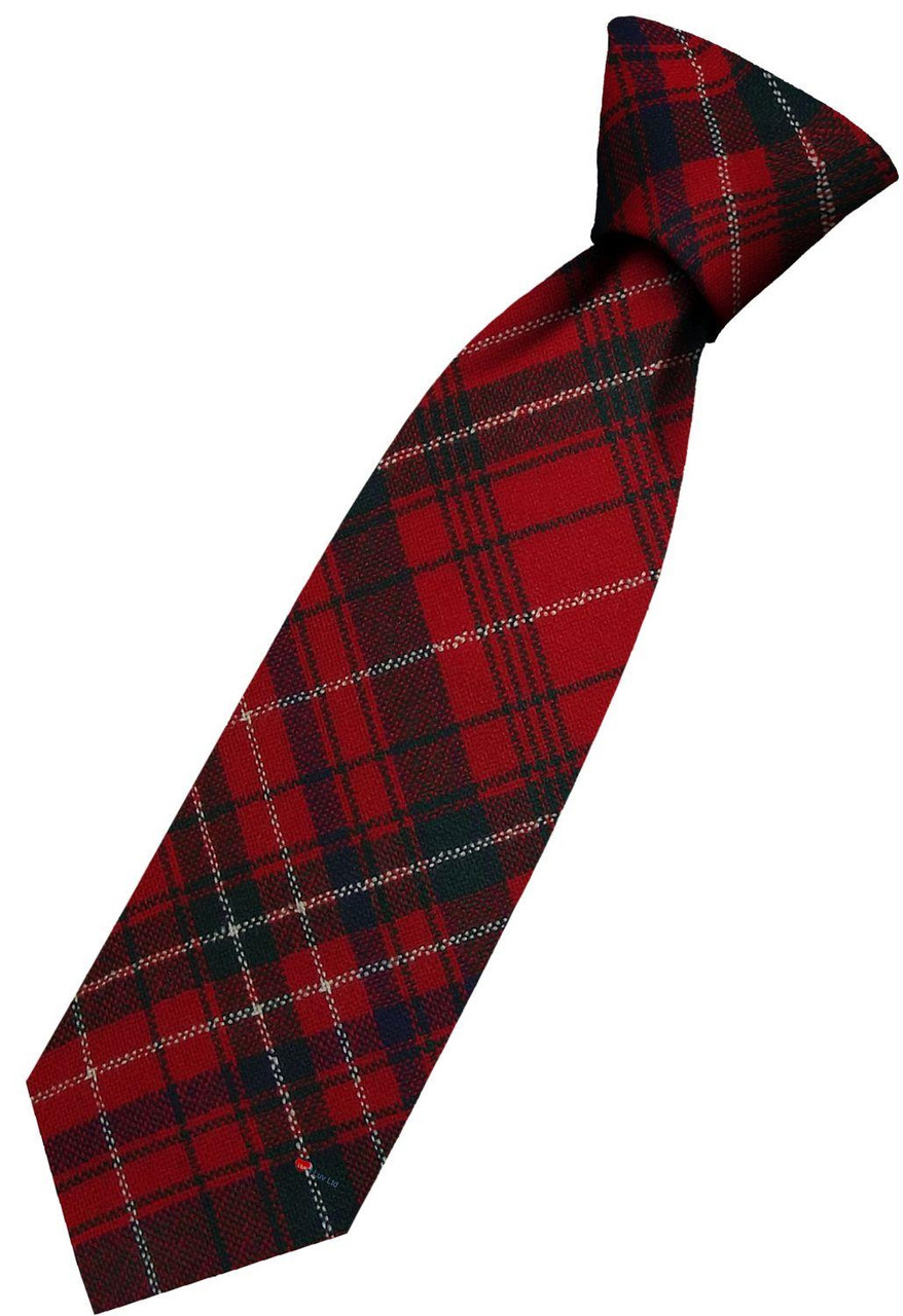 Mens All Wool Tie Woven Scotland - MacDonald of Staffa Modern Tartan
