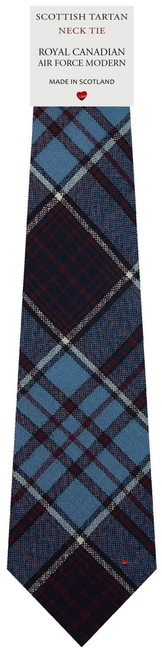 Mens All Wool Tie Woven Scotland - Royal Canadian Air Force Modern Tartan