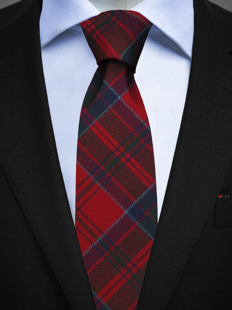 Mens All Wool Tie Woven Scotland - MacDonell of Keppoch Modern Tartan