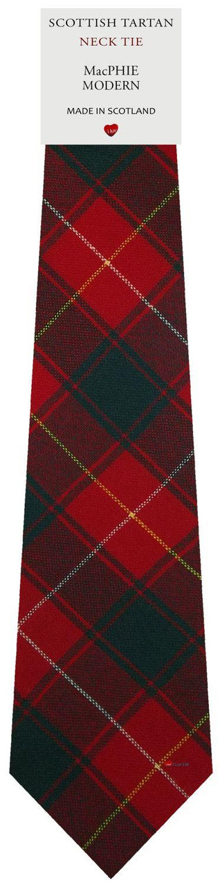 Mens All Wool Tie Woven Scotland - MacPhie Modern Tartan