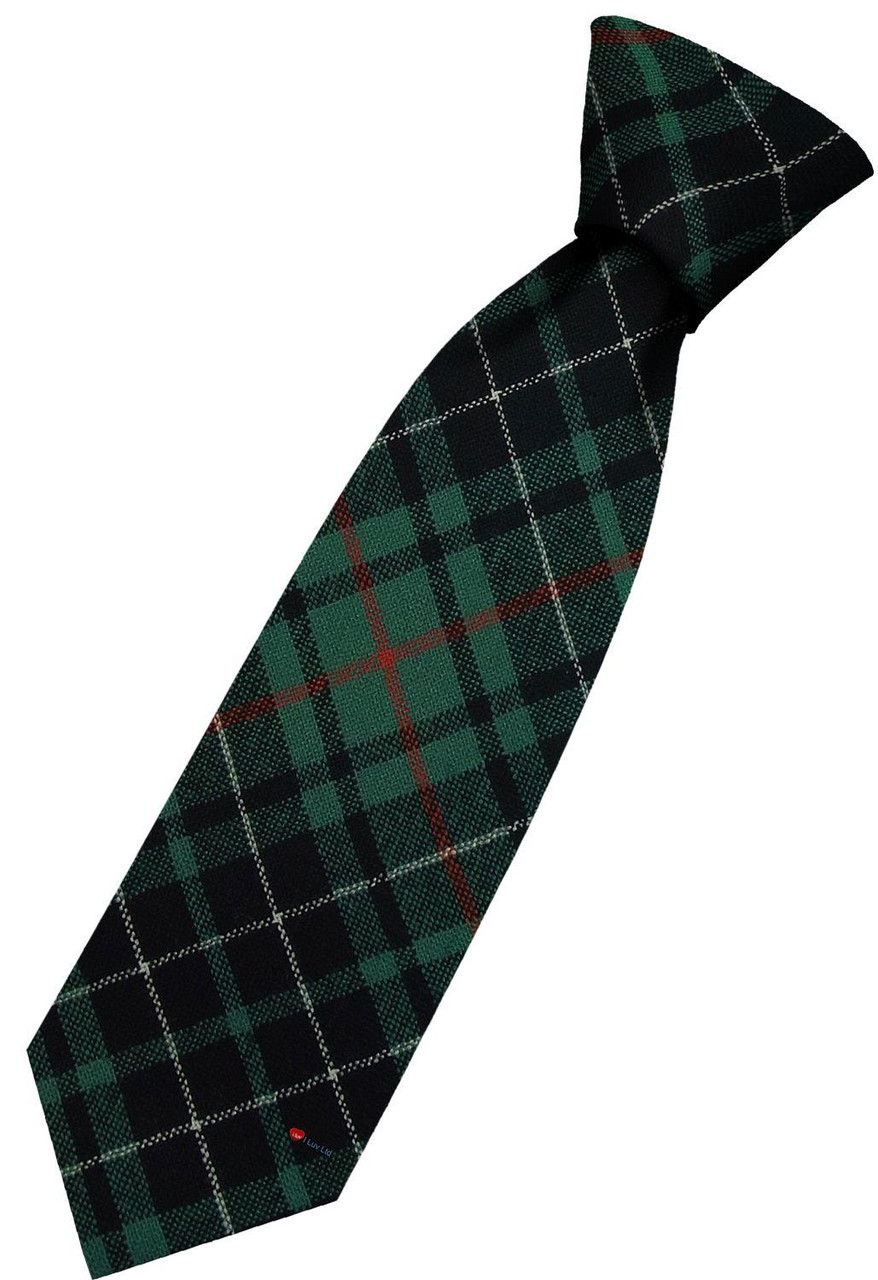 Mens All Wool Tie Woven Scotland - MacAuley Hunting Ancient Tartan