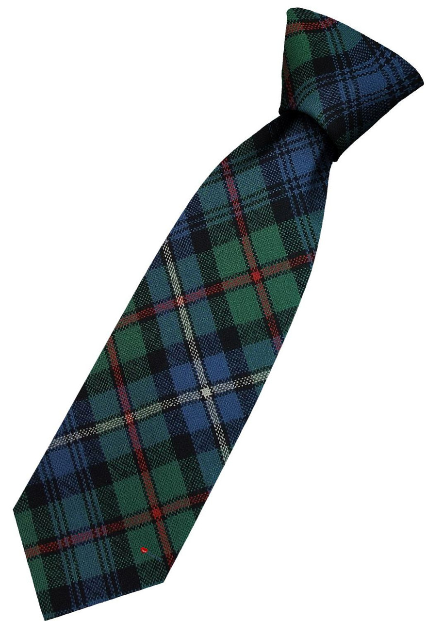 Mens All Wool Tie Woven Scotland - Robertson Hunting Ancient Tartan
