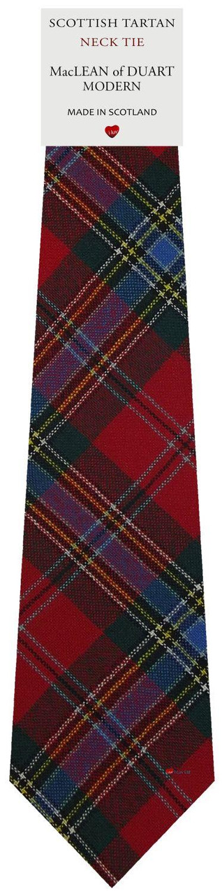 Mens All Wool Tie Woven Scotland - MacLean of Duart Modern Tartan