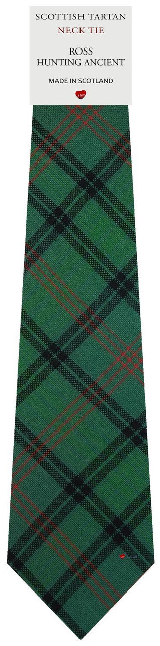 Mens All Wool Tie Woven Scotland - Ross Hunting Ancient Tartan