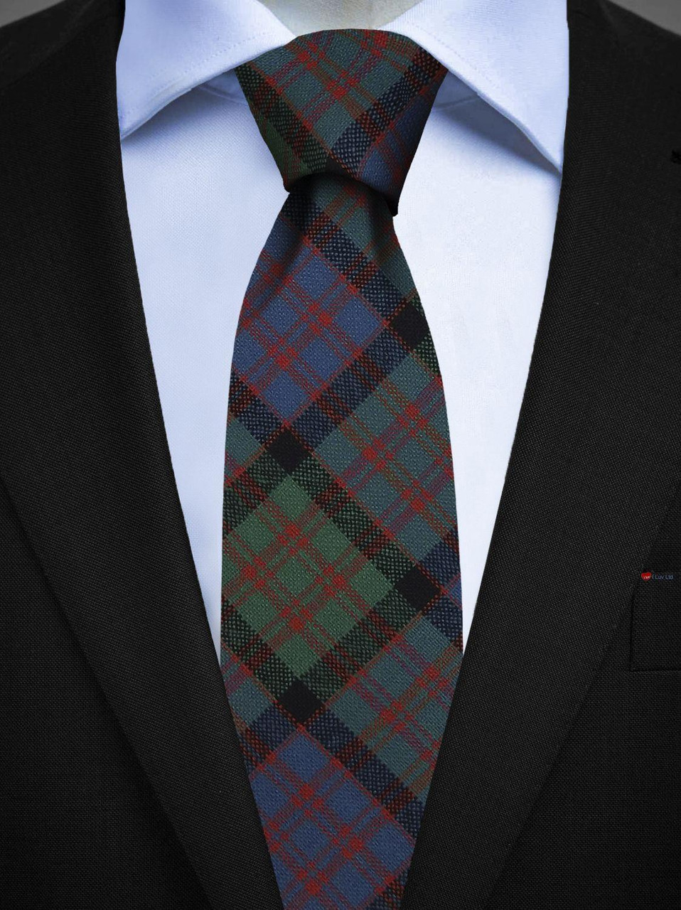 Mens All Wool Tie Woven Scotland - MacDonald Clan Ancient Tartan