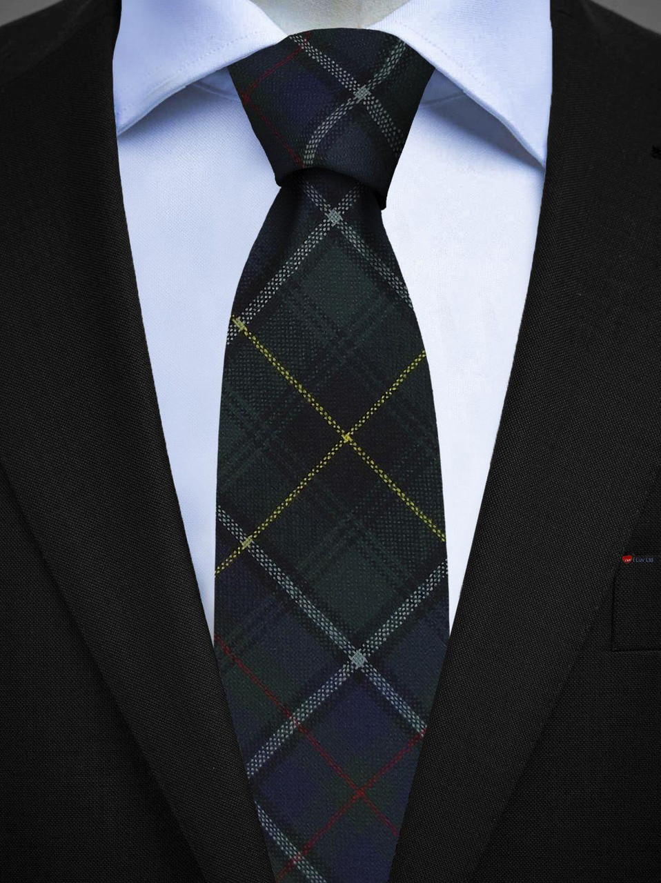 Mens All Wool Tie Woven Scotland - MacInnes Modern Tartan