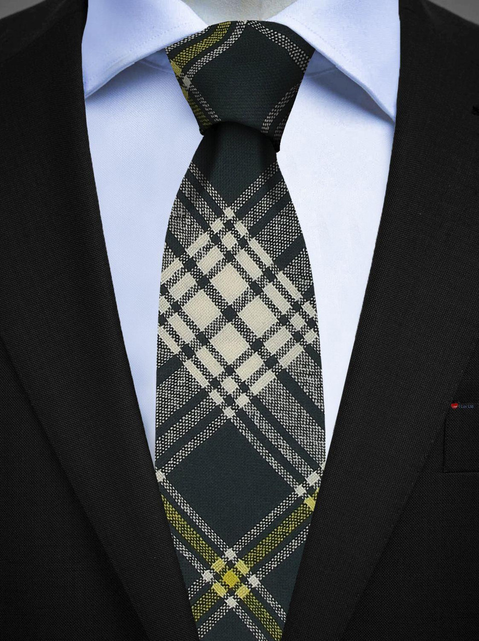 Mens All Wool Tie Woven Scotland - Saint Patrick Irish Tartan