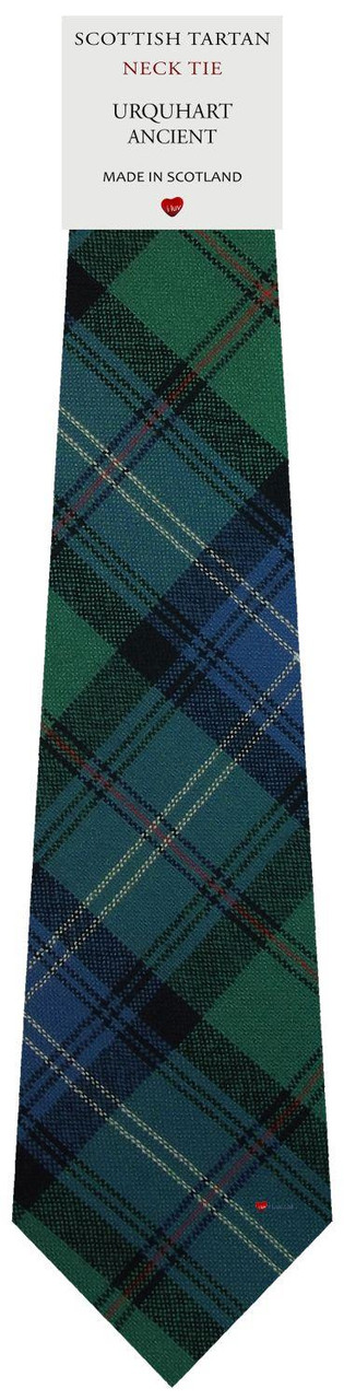Mens All Wool Tie Woven Scotland - Urquhart Ancient Tartan