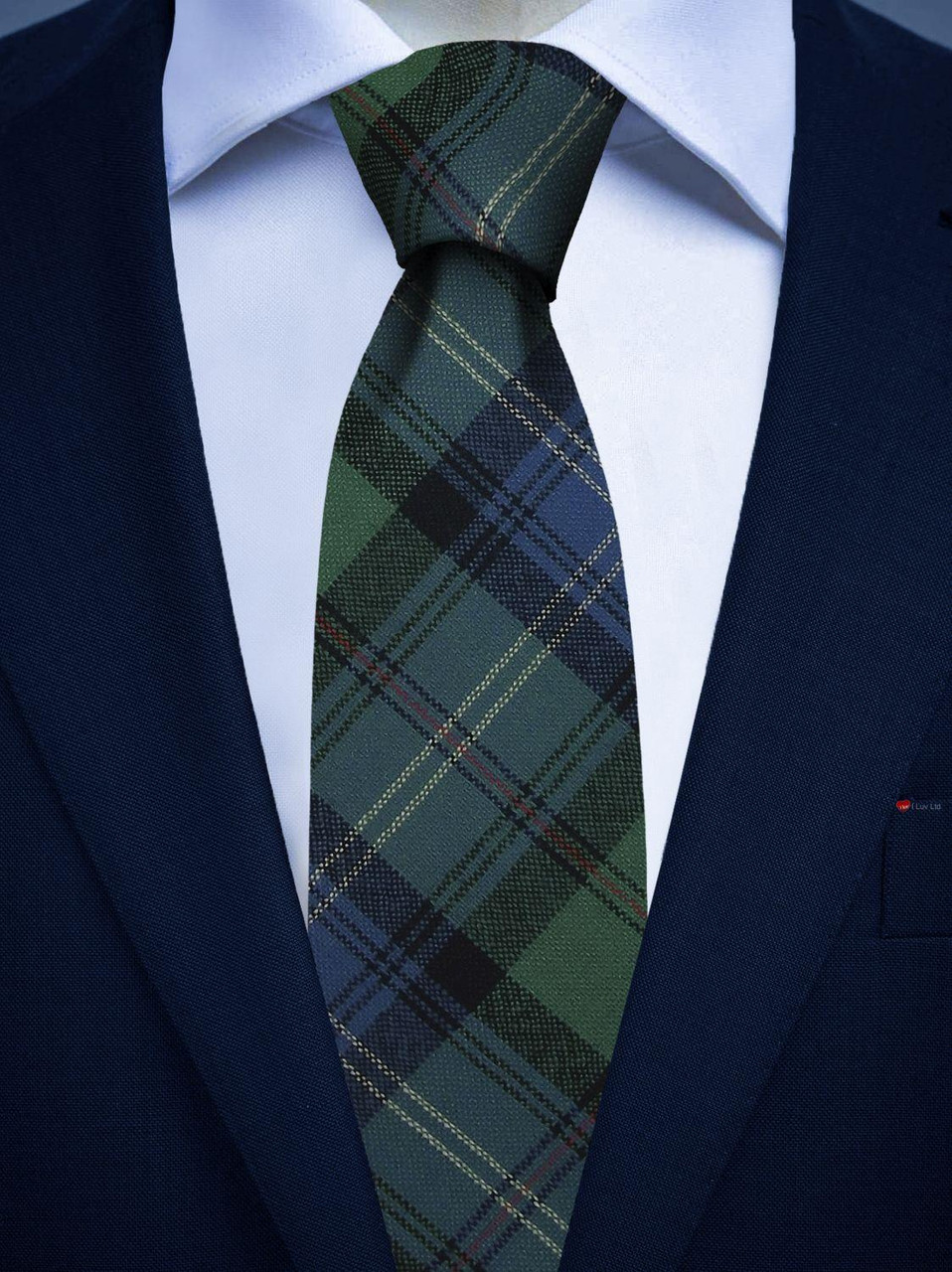 Mens All Wool Tie Woven Scotland - Urquhart Ancient Tartan