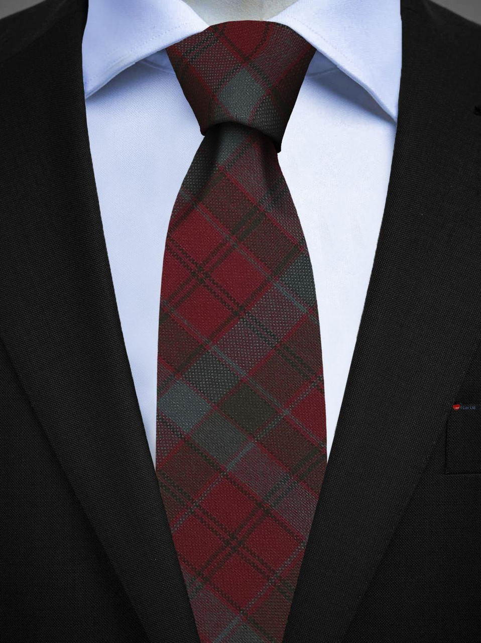 Mens All Wool Tie Woven Scotland - Robertson Weathered Tartan