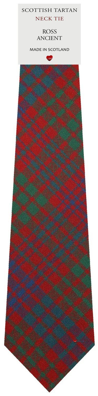 Mens All Wool Tie Woven Scotland - Ross Ancient Tartan