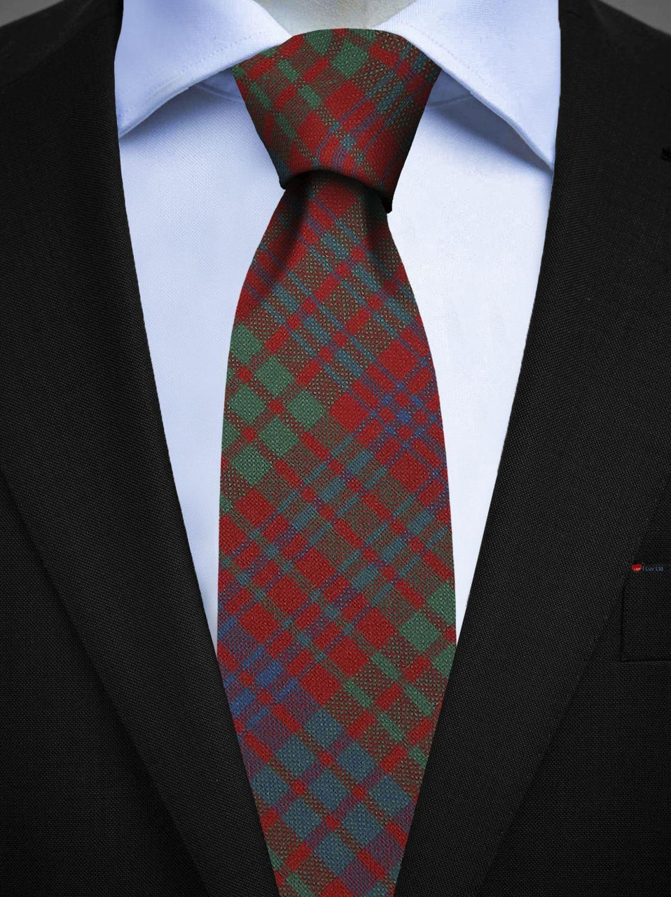 Mens All Wool Tie Woven Scotland - Ross Ancient Tartan