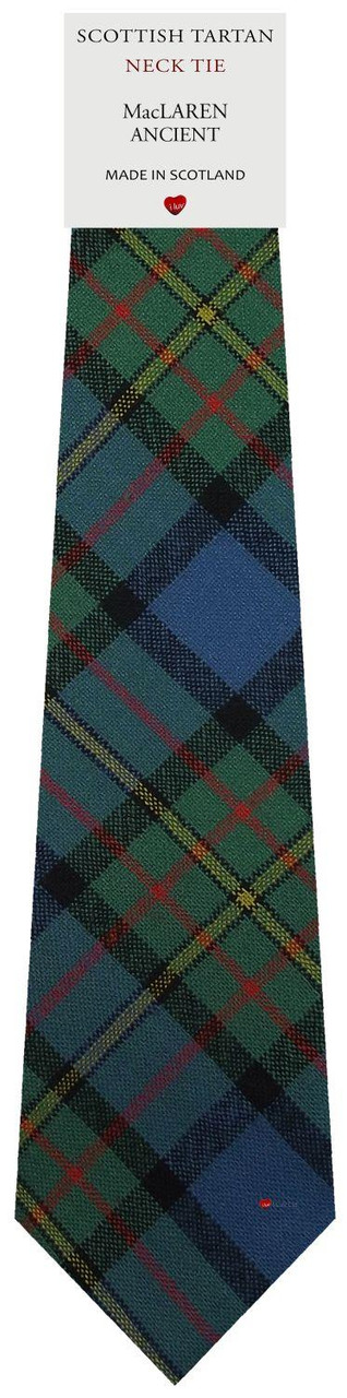 Mens All Wool Tie Woven Scotland - MacLaren Ancient Tartan