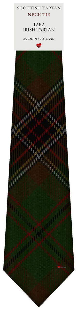 Mens All Wool Tie Woven Scotland - Tara Irish Tartan