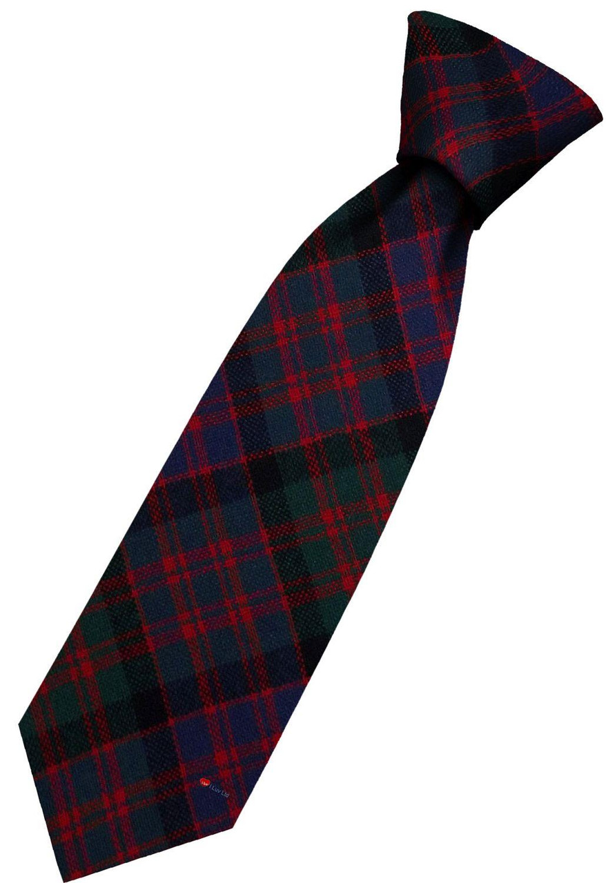 Mens All Wool Tie Woven Scotland - MacDonald Clan Modern Tartan