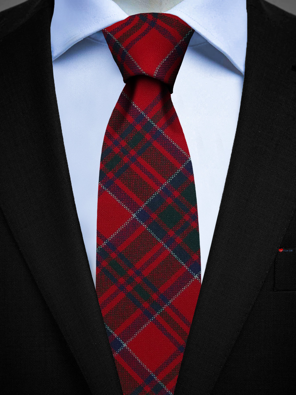 Mens All Wool Tie Woven Scotland - MacKillop Modern Tartan