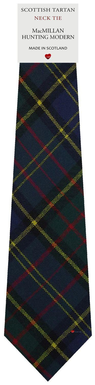 Mens All Wool Tie Woven Scotland - MacMillan Hunting Modern Tartan
