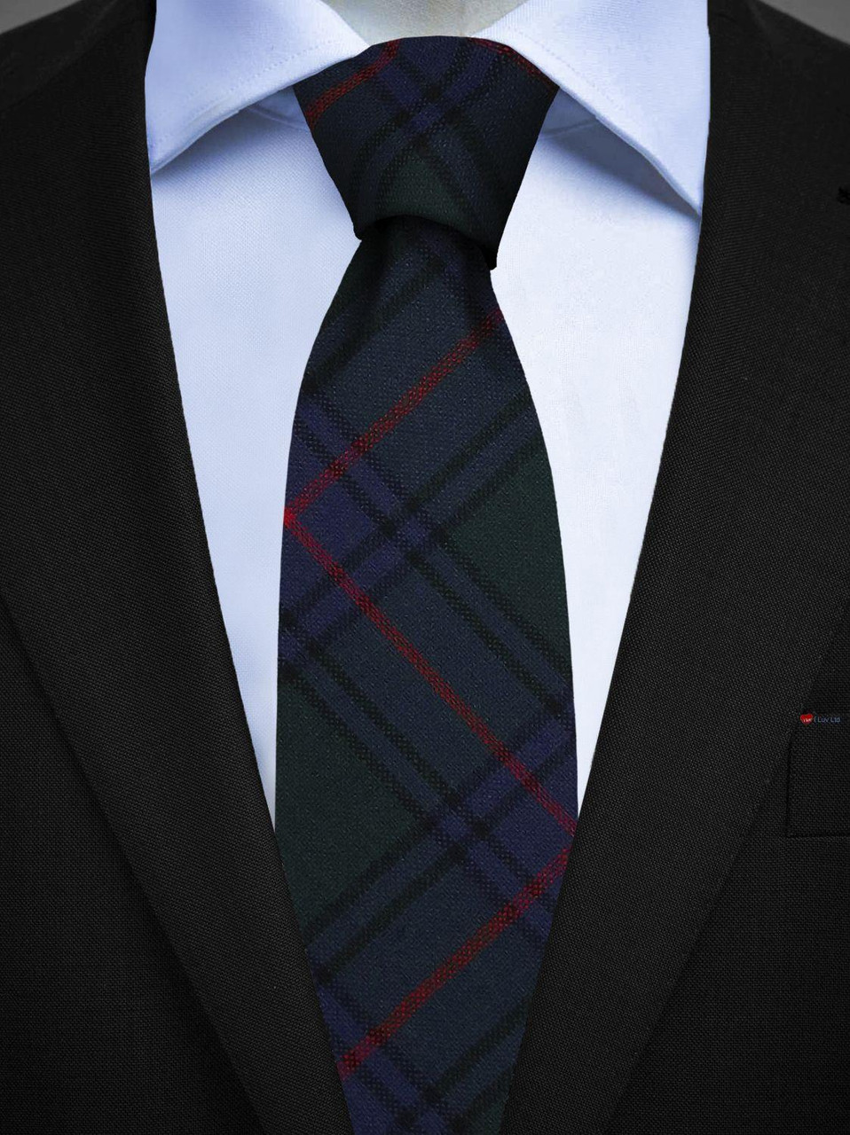 Mens All Wool Tie Woven Scotland - Shaw Modern Tartan