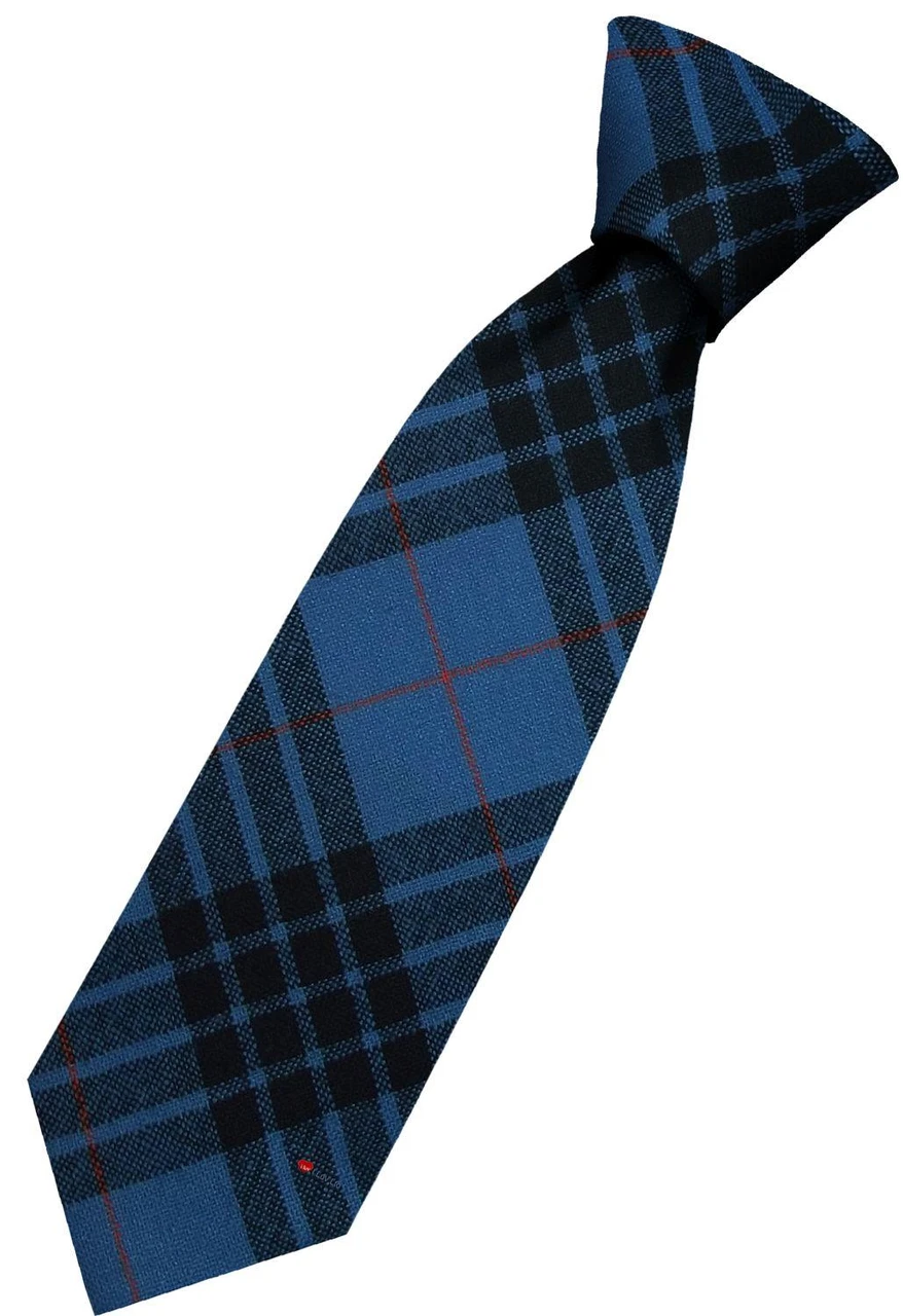 Mens All Wool Tie Woven Scotland - MacKay Blue Ancient Tartan