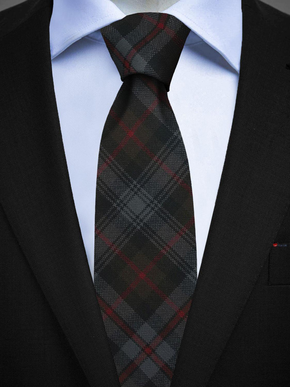 Mens All Wool Tie Woven Scotland - Murray of Atholl Weathered Tartan