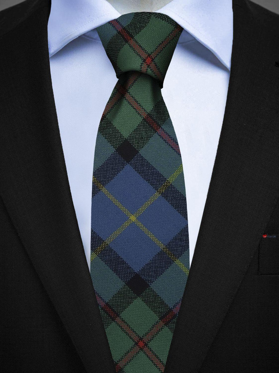 Mens All Wool Tie Woven Scotland - MacLeod of Harris Ancient Tartan