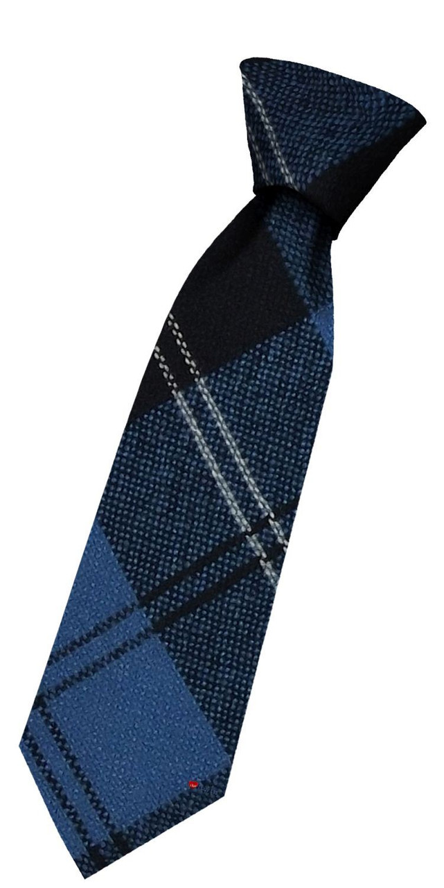 Boys Pure Wool Tie Woven Scotland - Ramsay Blue Ancient Tartan