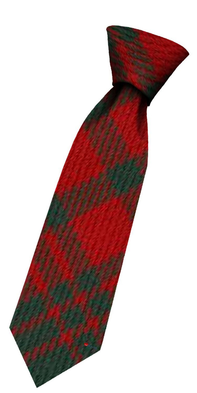 Boys Pure Wool Tie Woven Scotland - Prince of Wales Modern Tartan
