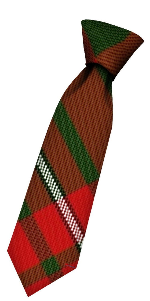 Boys Pure Wool Tie Woven Scotland - Princess Margaret Rose Modern Tartan