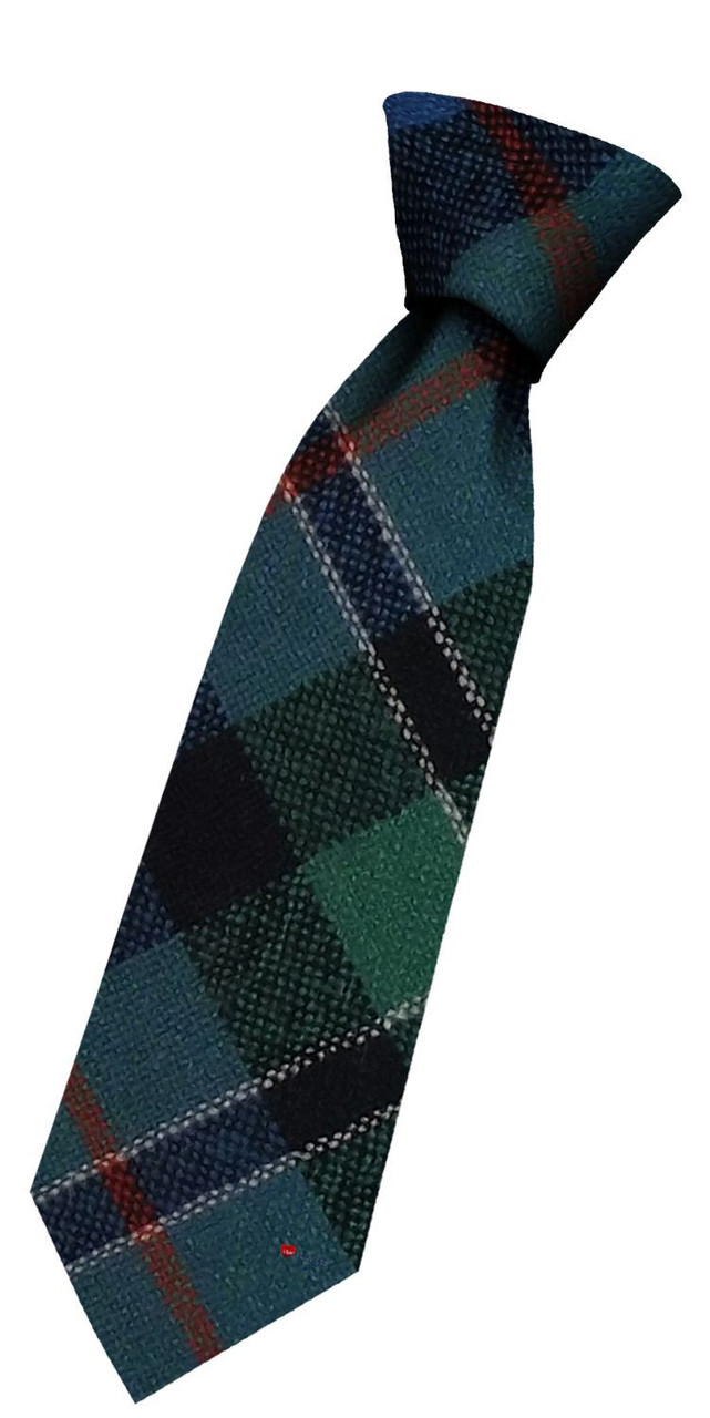 Boys Pure Wool Tie Woven Scotland - Rose Hunting Ancient Tartan