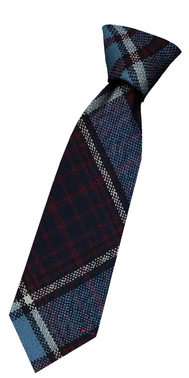 Boys Pure Wool Tie Woven Scotland - Royal Canadian Air Force Modern Tartan