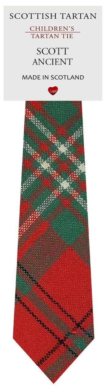 Boys Pure Wool Tie Woven Scotland - Scott Ancient Tartan