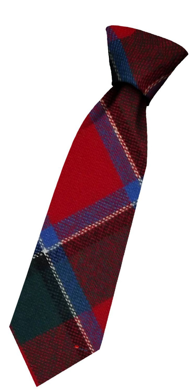 Boys Pure Wool Tie Woven Scotland - Sinclair Modern Tartan