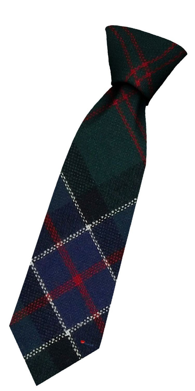 Boys Pure Wool Tie Woven Scotland - Sinclair Hunting Modern Tartan