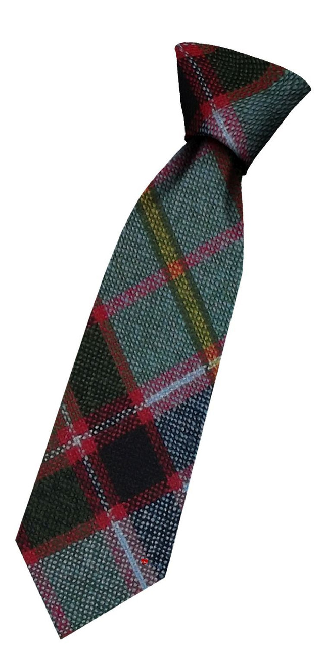 Boys Pure Wool Tie Woven Scotland - Stirling and Bannockburn Tartan