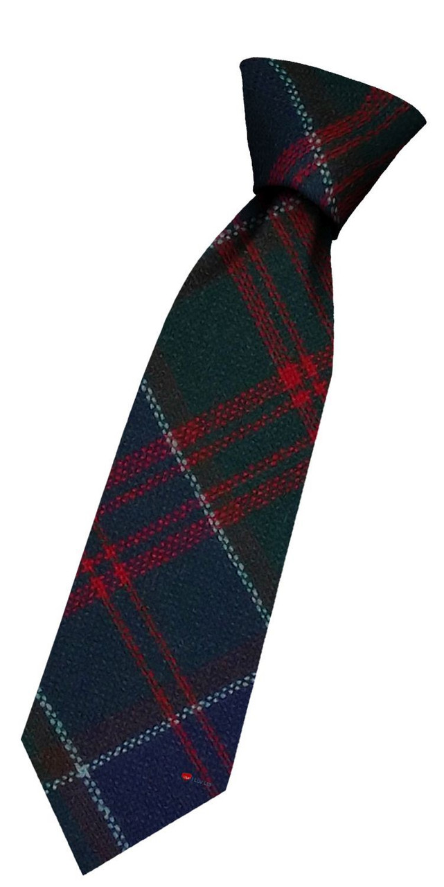 Boys Pure Wool Tie Woven Scotland - Stewart of Appin Hunting Modern Tartan
