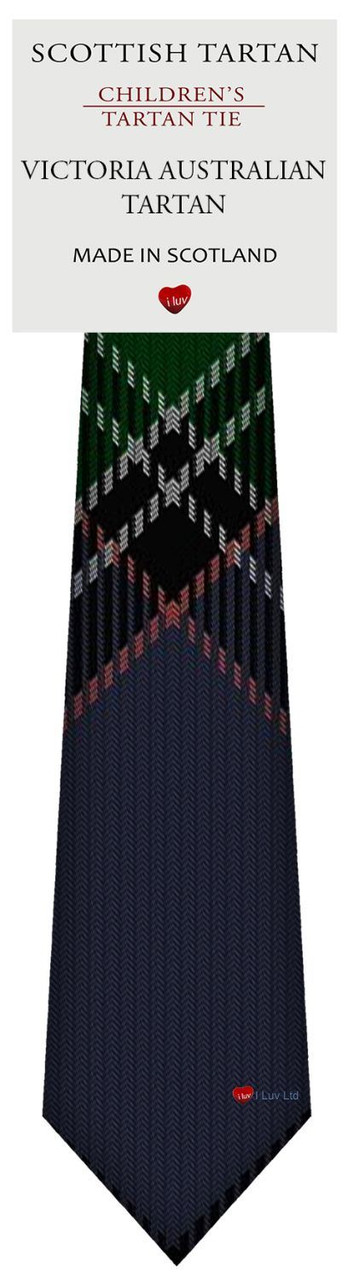 Boys Pure Wool Tie Woven Scotland - Victoria Australian Tartan