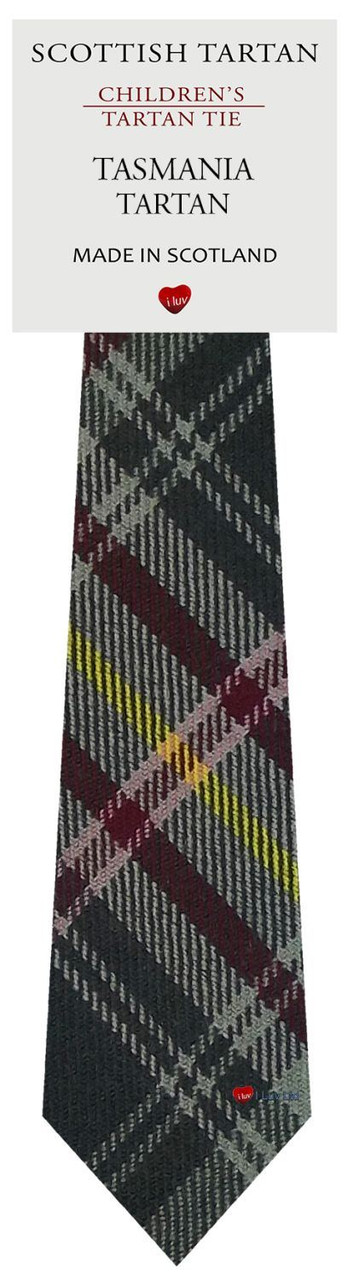 Boys Pure Wool Tie Woven Scotland - Tasmania Australian Tartan