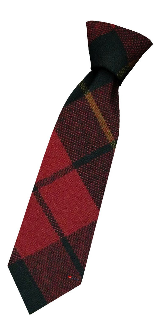 Boys Pure Wool Tie Woven Scotland - Wallace Weathered Tartan