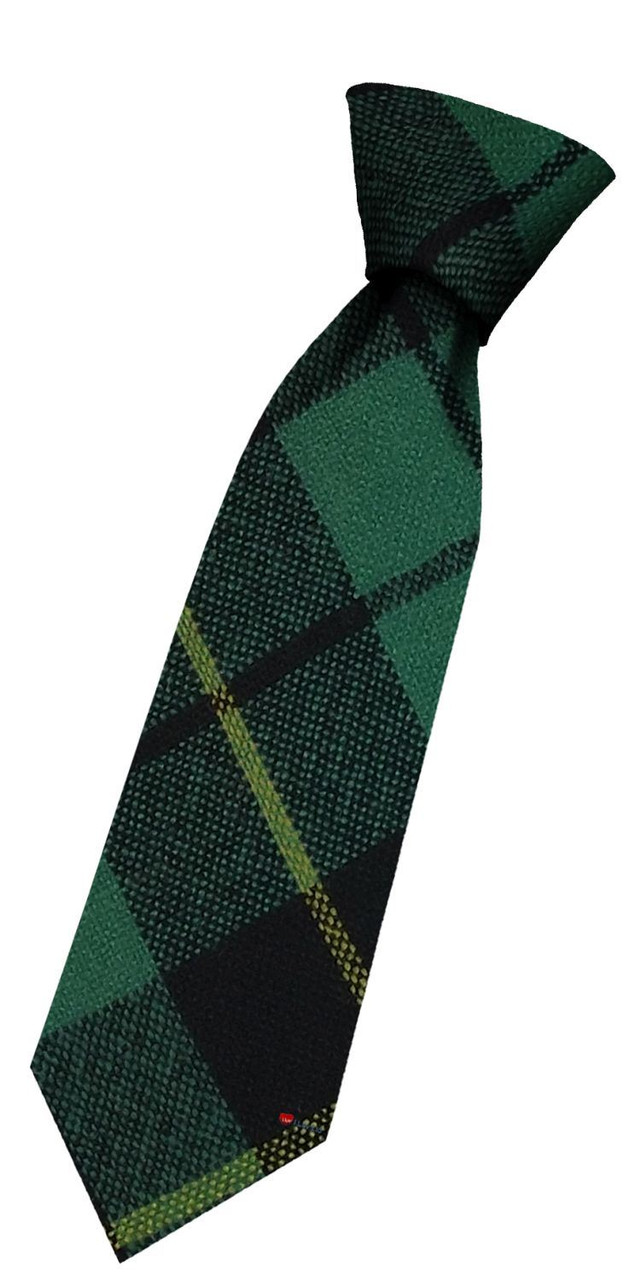 Boys Pure Wool Tie Woven Scotland - Wallace Hunting Ancient Tartan
