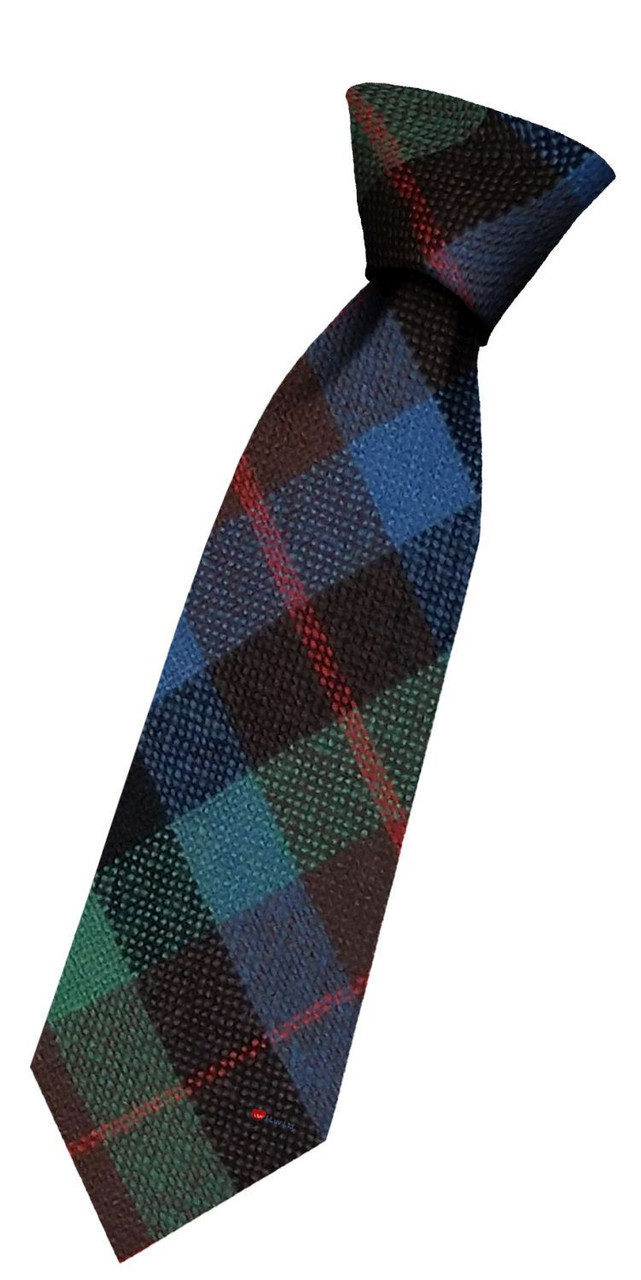 Boys Pure Wool Tie Woven Scotland - MacDuff Hunting Ancient Tartan