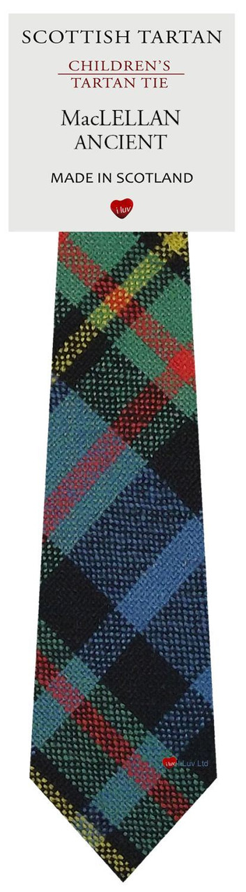 Boys Pure Wool Tie Woven Scotland - MacLellan Ancient Tartan