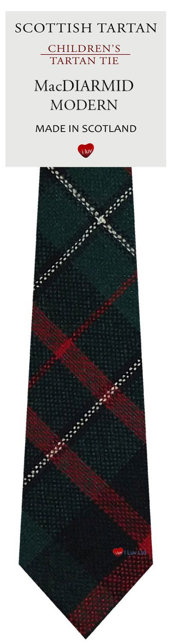 Boys Pure Wool Tie Woven Scotland - MacDiarmid Modern Tartan