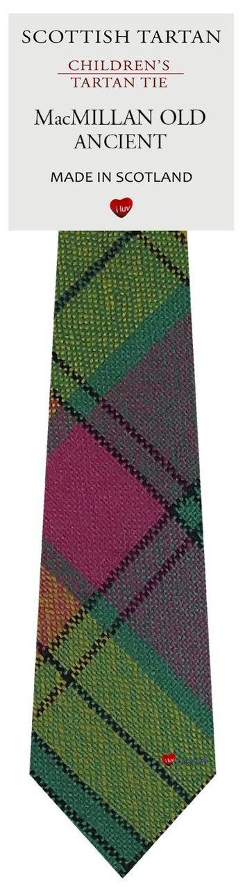 Boys Pure Wool Tie Woven Scotland - MacMillan Old Ancient Tartan