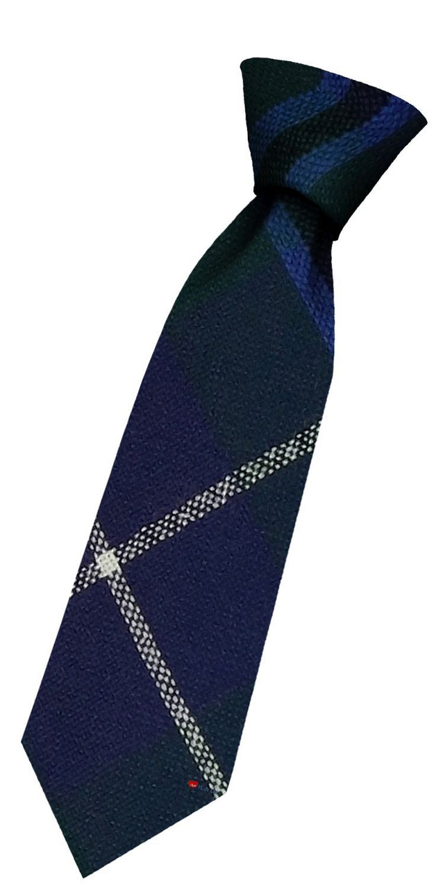 Boys Pure Wool Tie Woven Scotland - Douglas Modern Tartan