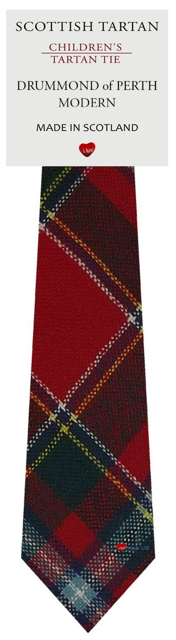Boys Pure Wool Tie Woven Scotland - Drummond of Perth Modern Tartan