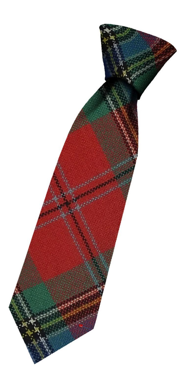 Boys Pure Wool Tie Woven Scotland - MacLean of Duart Ancient Tartan