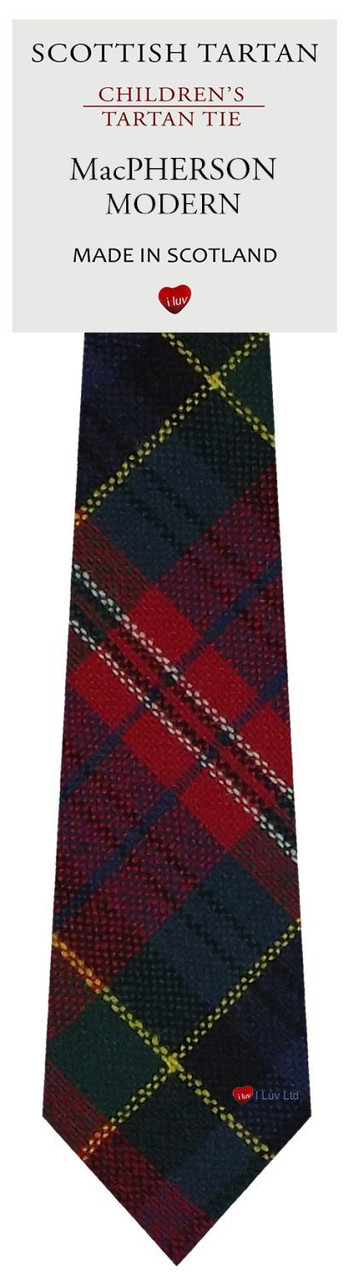 Boys Pure Wool Tie Woven Scotland - MacPherson Modern Tartan